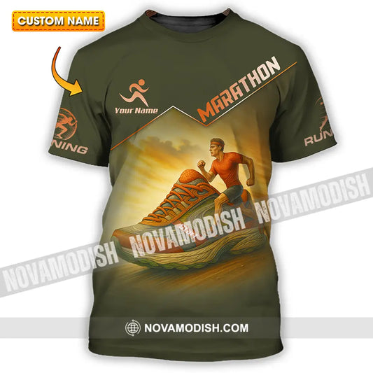 Unisex Shirt - Custom Marathon Running Lover Sport Shirt T-shirt