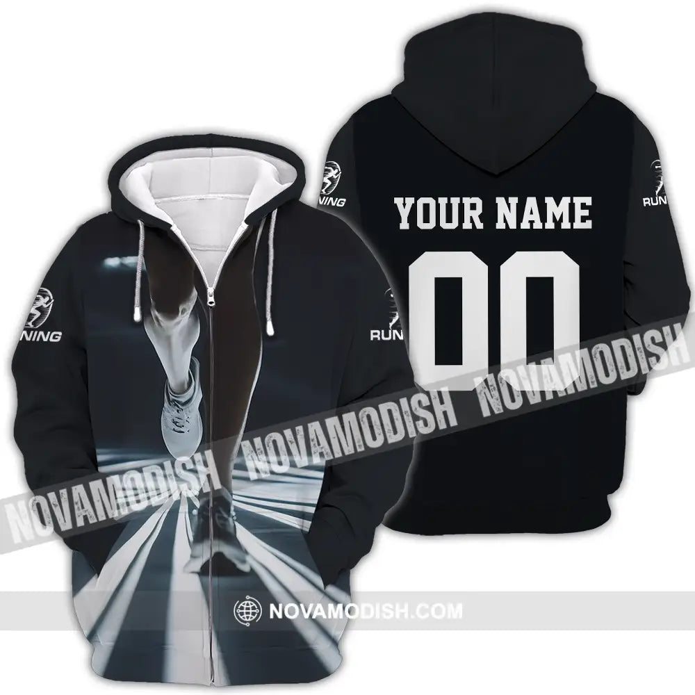 Unisex Shirt - Custom Marathon Running Lover Sport Shirt Zipper Hoodie / S T-shirt
