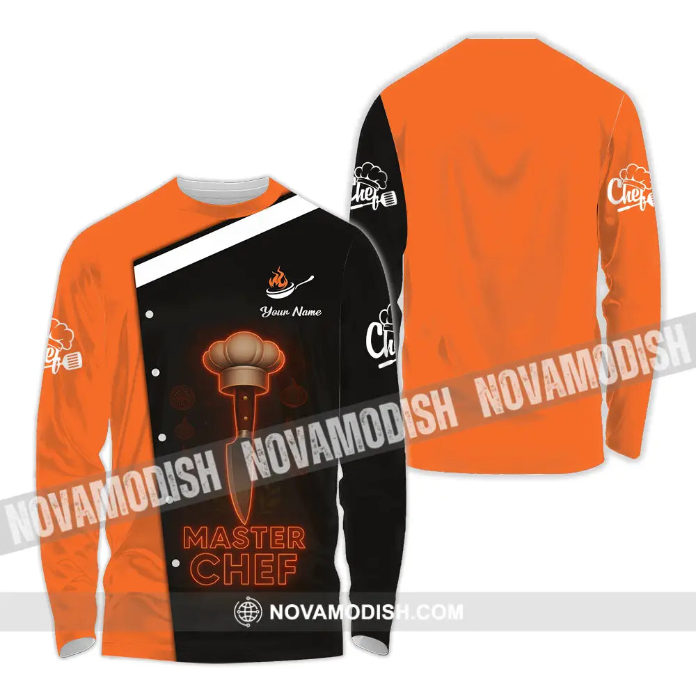 Unisex Shirt - Custom Master Chef Shirt Long Sleeve Shirt / S T-shirt