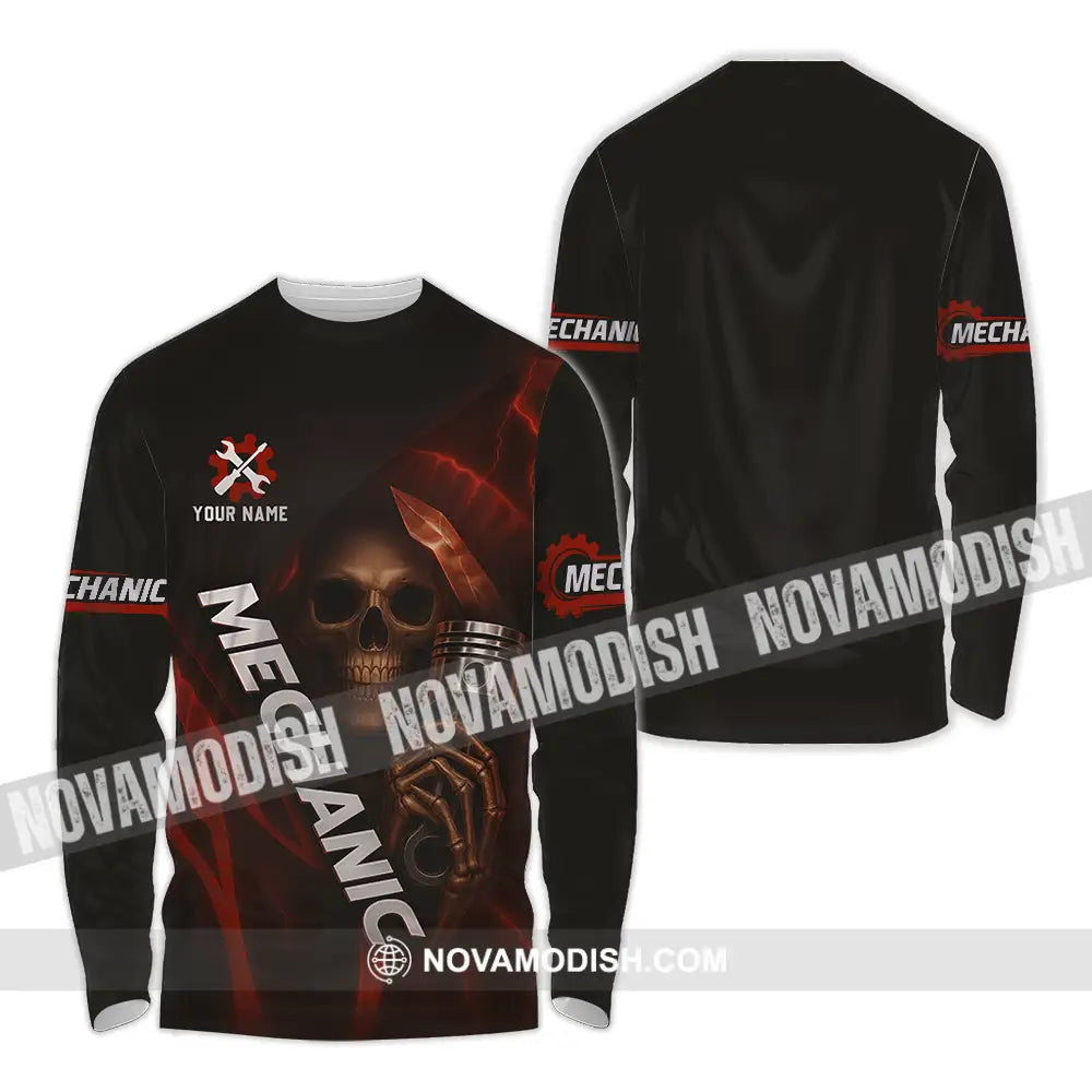 Unisex Shirt - Custom Mechanic Shirt Long Sleeve Shirt / S T-shirt