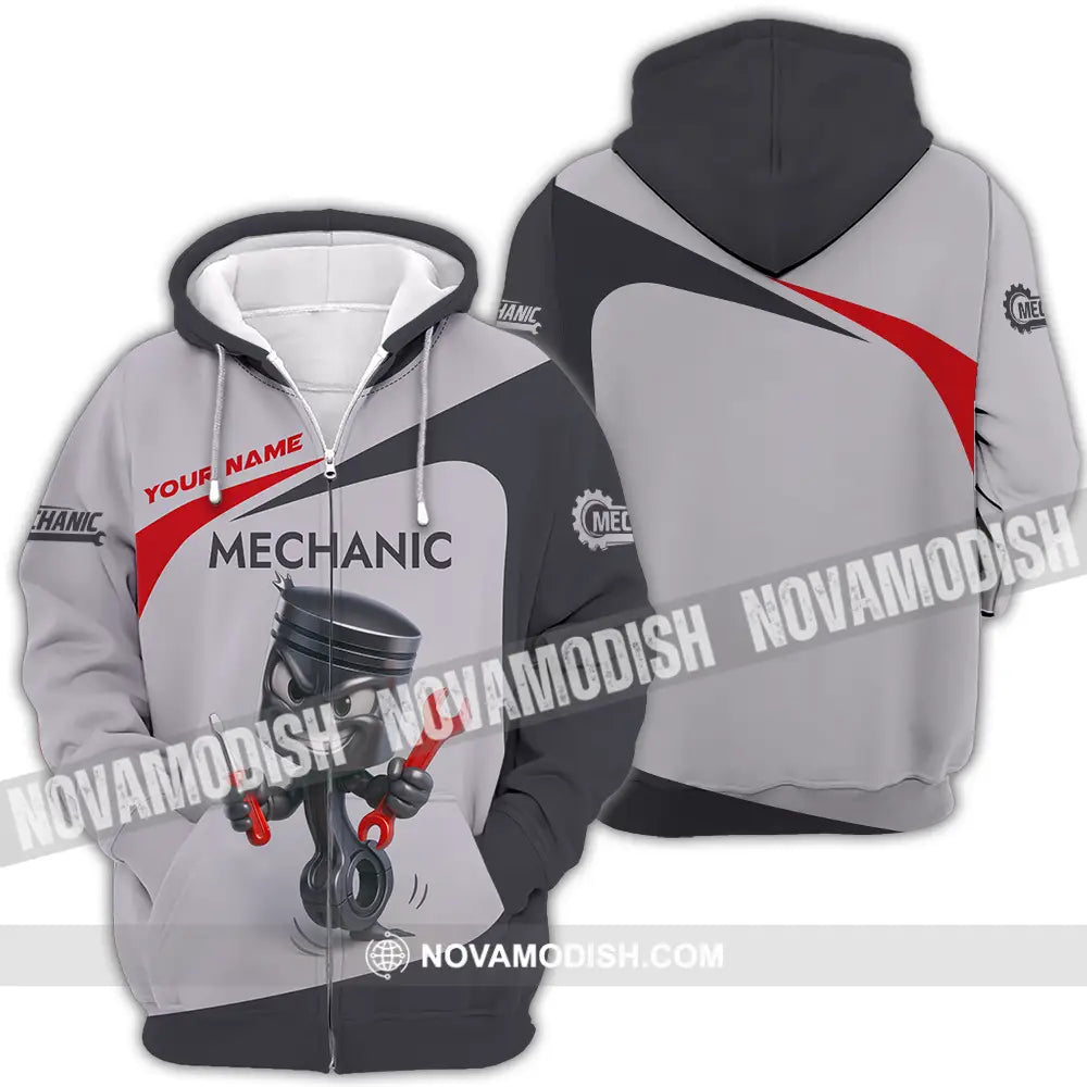 Unisex Shirt - Custom Mechanic Shirt Zipper Hoodie / S T-shirt
