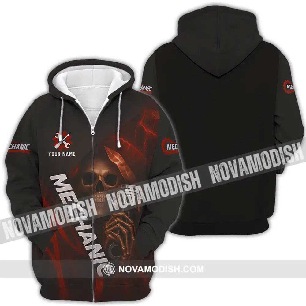 Unisex Shirt - Custom Mechanic Shirt Zipper Hoodie / S T-shirt