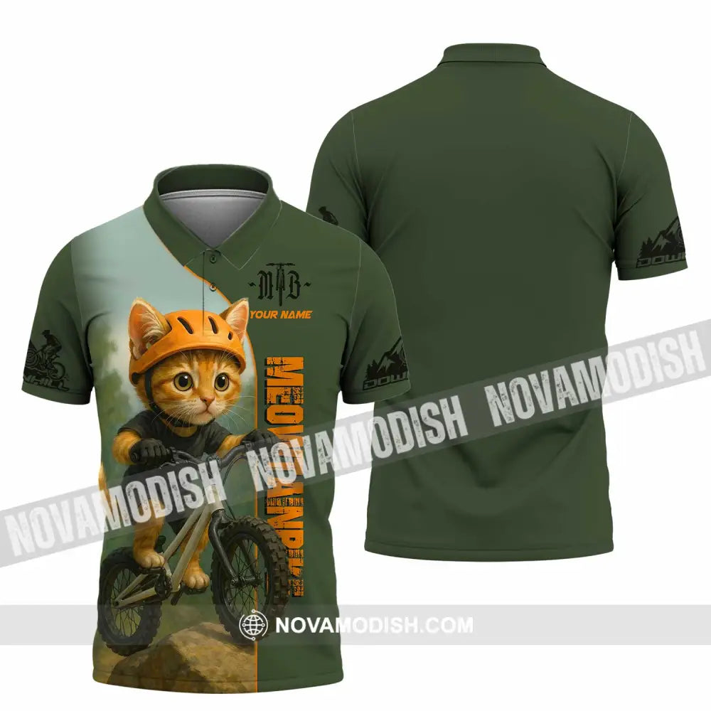 Unisex Shirt - Custom Meowtain Bike Shirt Polo Shirt / S T-shirt