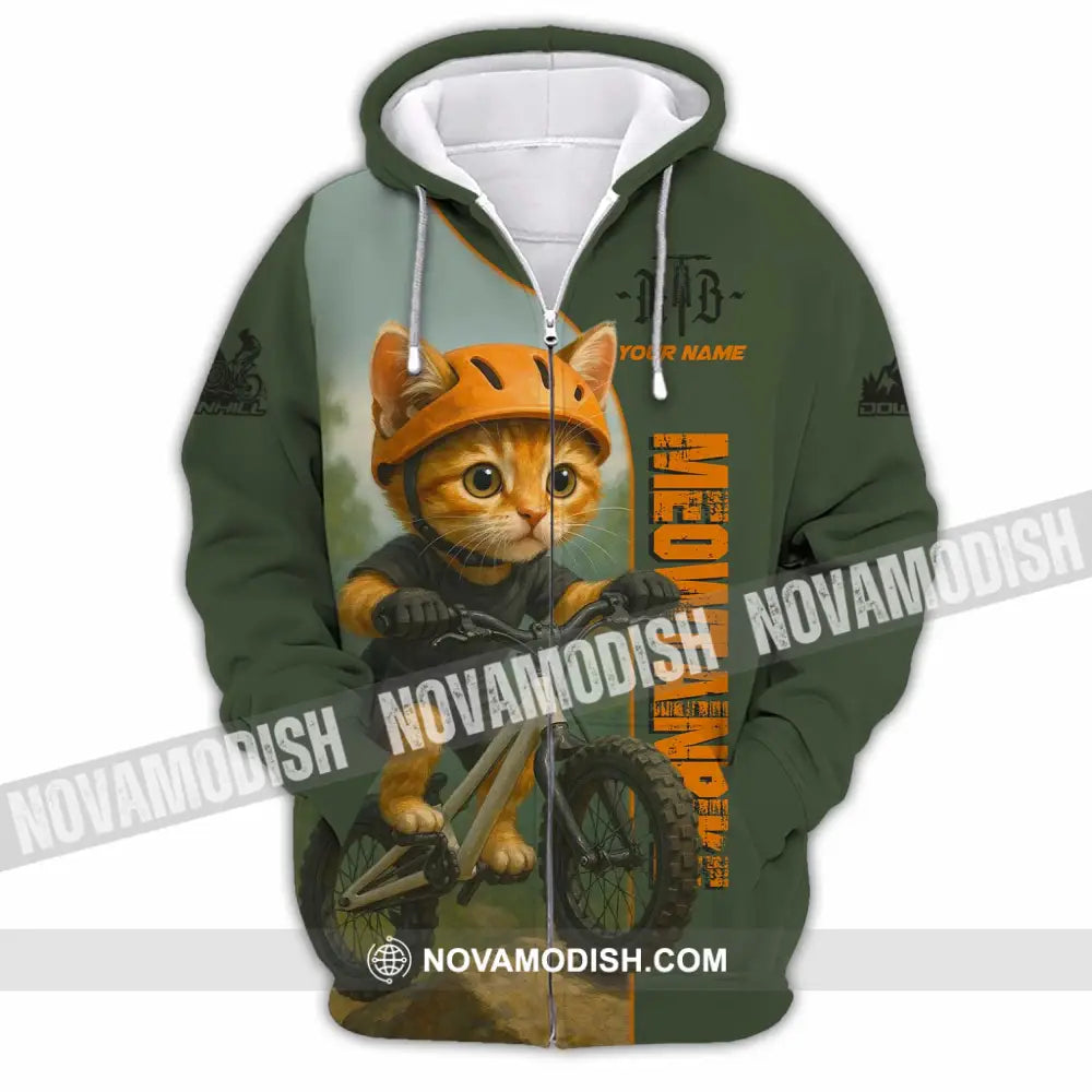 Unisex Shirt - Custom Meowtain Bike Shirt Zipper Hoodie / S T-shirt