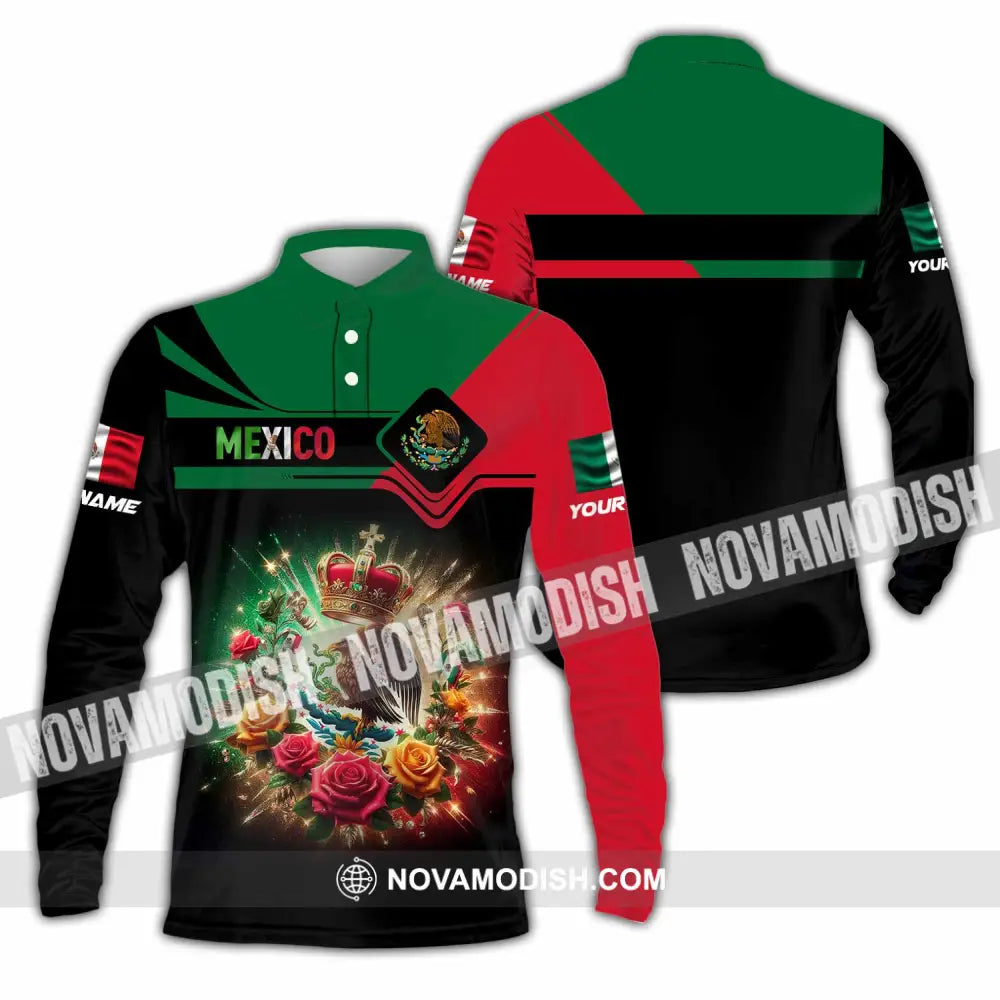 Unisex Shirt - Custom Mexico Shirt Long Sleeve Polo / S T-shirt