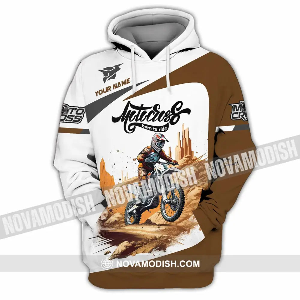 Unisex Shirt - Custom Motocross Born To Ride Shirt Hoodie / S T-shirt