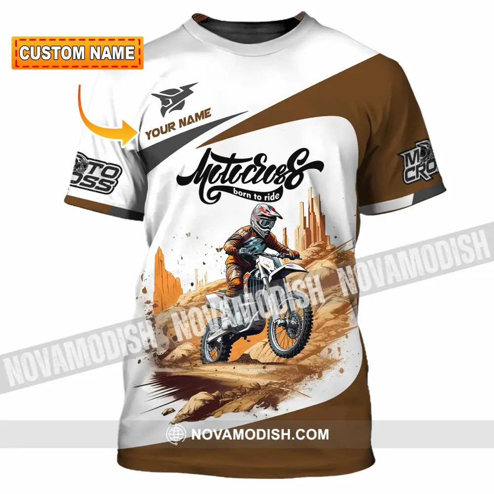 Unisex Shirt - Custom Motocross Born To Ride Shirt T-shirt