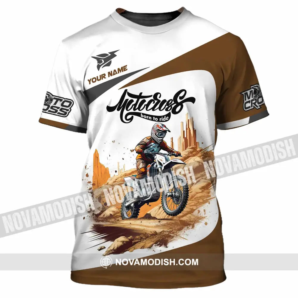 Unisex Shirt - Custom Motocross Born To Ride Shirt T-Shirt / S T-shirt