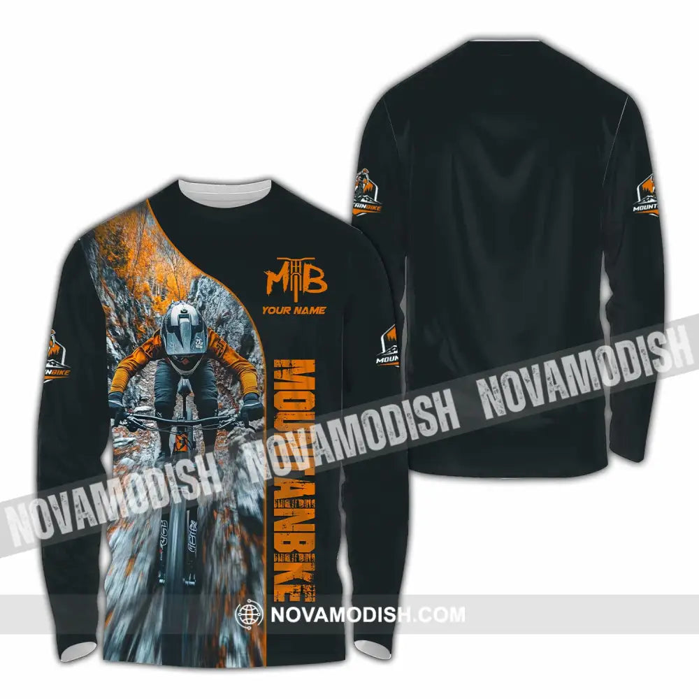 Unisex Shirt - Custom Mountain Bike Shirt Long Sleeve Shirt / S T-shirt