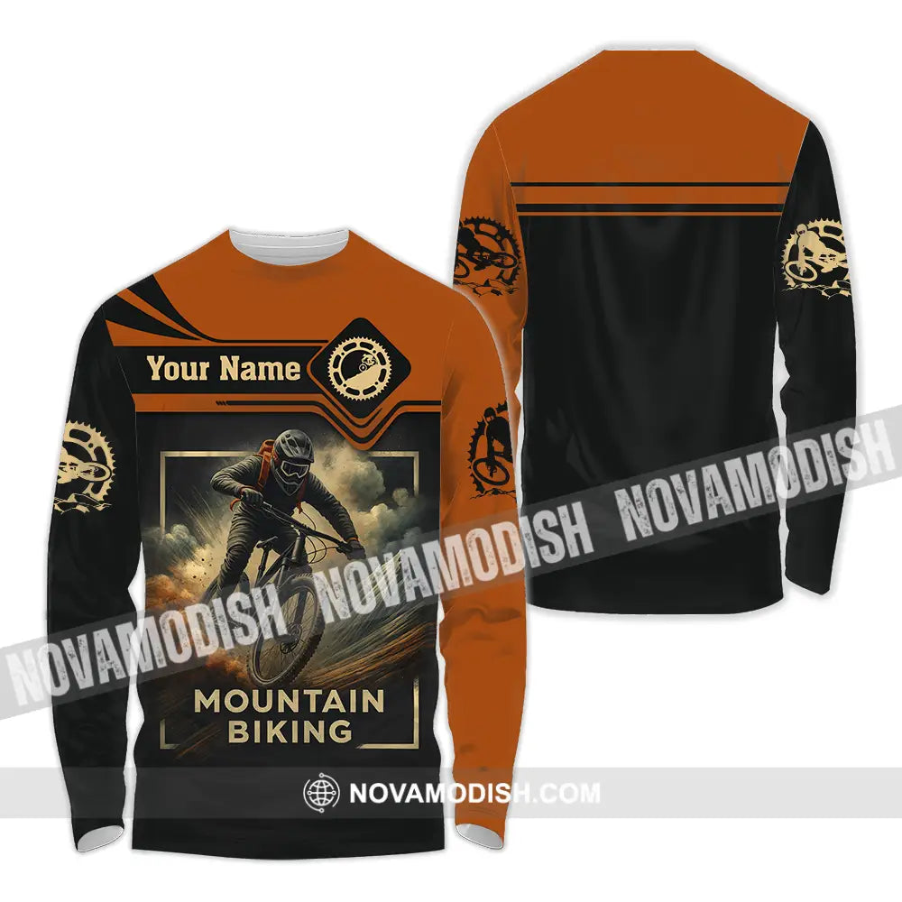 Unisex Shirt - Custom Mountain Bike Shirt Long Sleeve Shirt / S T-shirt