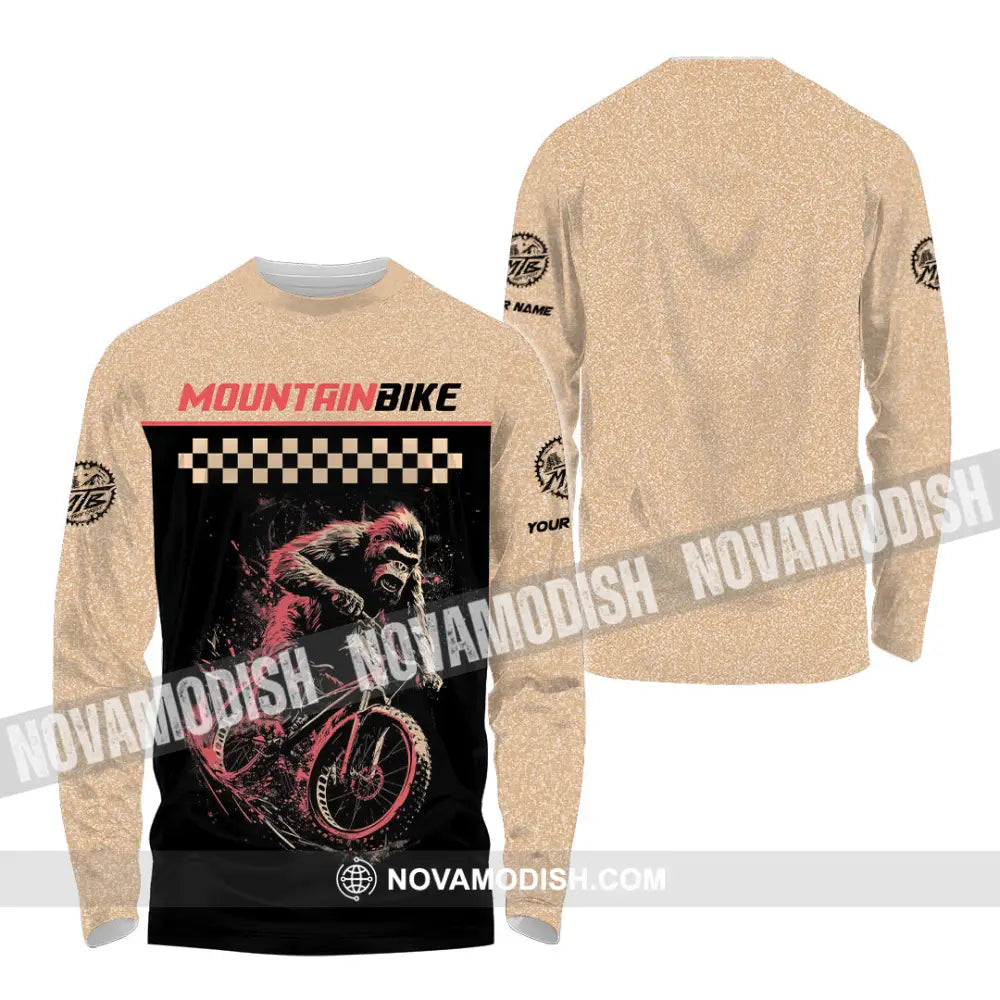 Unisex Shirt - Custom Mountain Bike Shirt Long Sleeve Shirt / S T-shirt