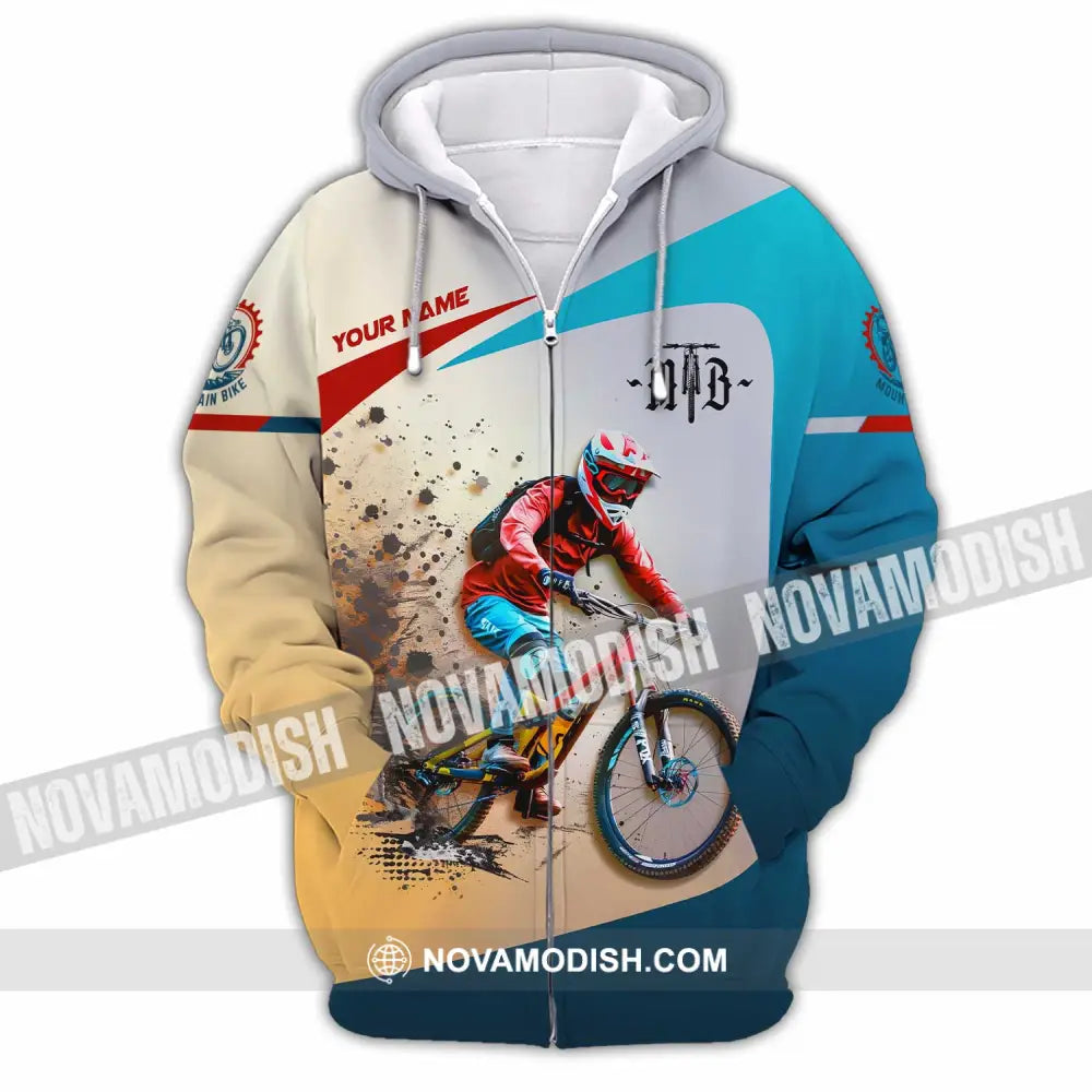 Unisex Shirt - Custom Mountain Bike MTB Shirt Zipper Hoodie / S T-shirt
