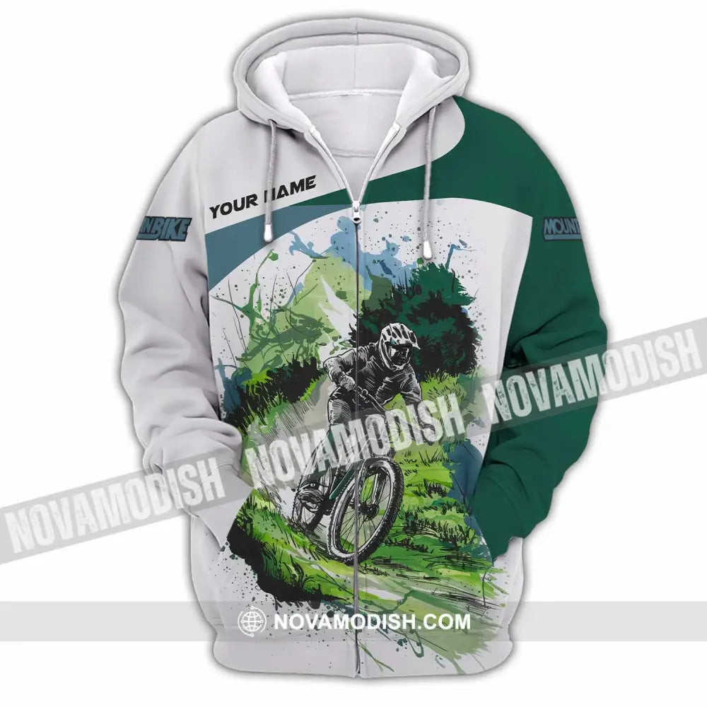 Unisex Shirt - Custom Mountain Bike MTB Shirt Zipper Hoodie / S T-shirt