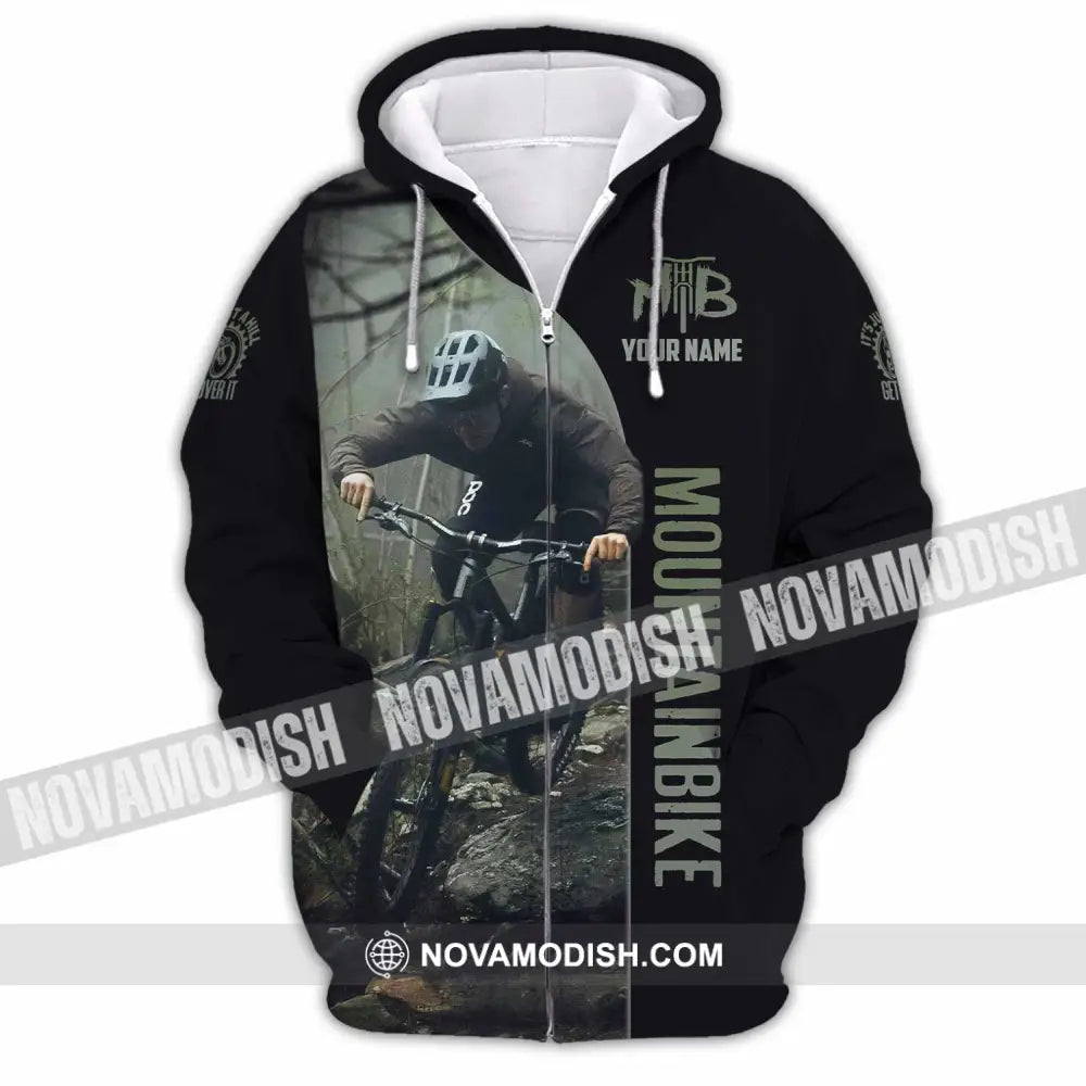 Unisex Shirt - Custom Mountain Bike Shirt Zipper Hoodie / S T-shirt