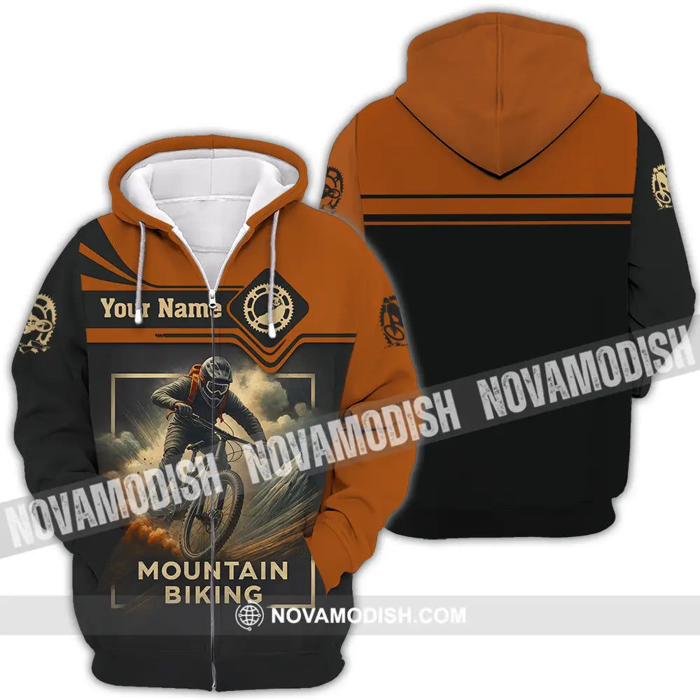 Unisex Shirt - Custom Mountain Bike Shirt Zipper Hoodie / S T-shirt