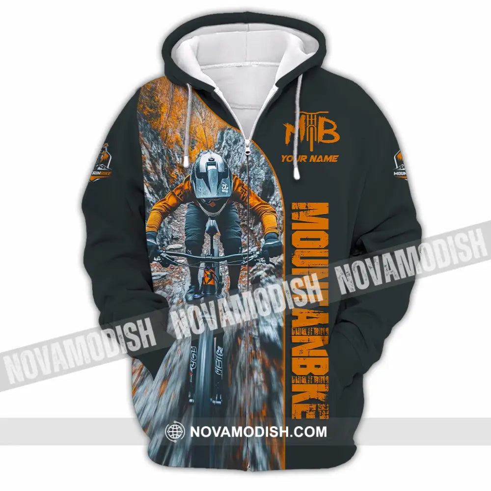 Unisex Shirt - Custom Mountain Bike Shirt Zipper Hoodie / S T-shirt