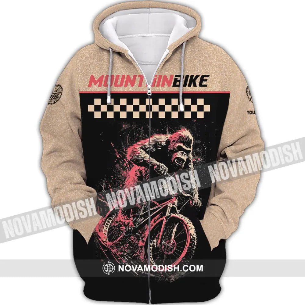 Unisex Shirt - Custom Mountain Bike Shirt Zipper Hoodie / S T-shirt