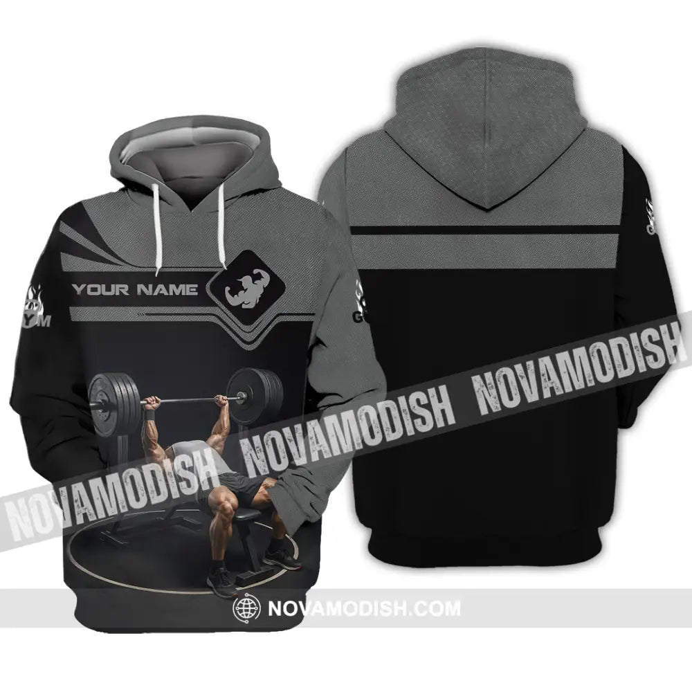 Unisex Shirt - Custom Muscular Man Weightlifting Sports Shirt Hoodie / S T-shirt