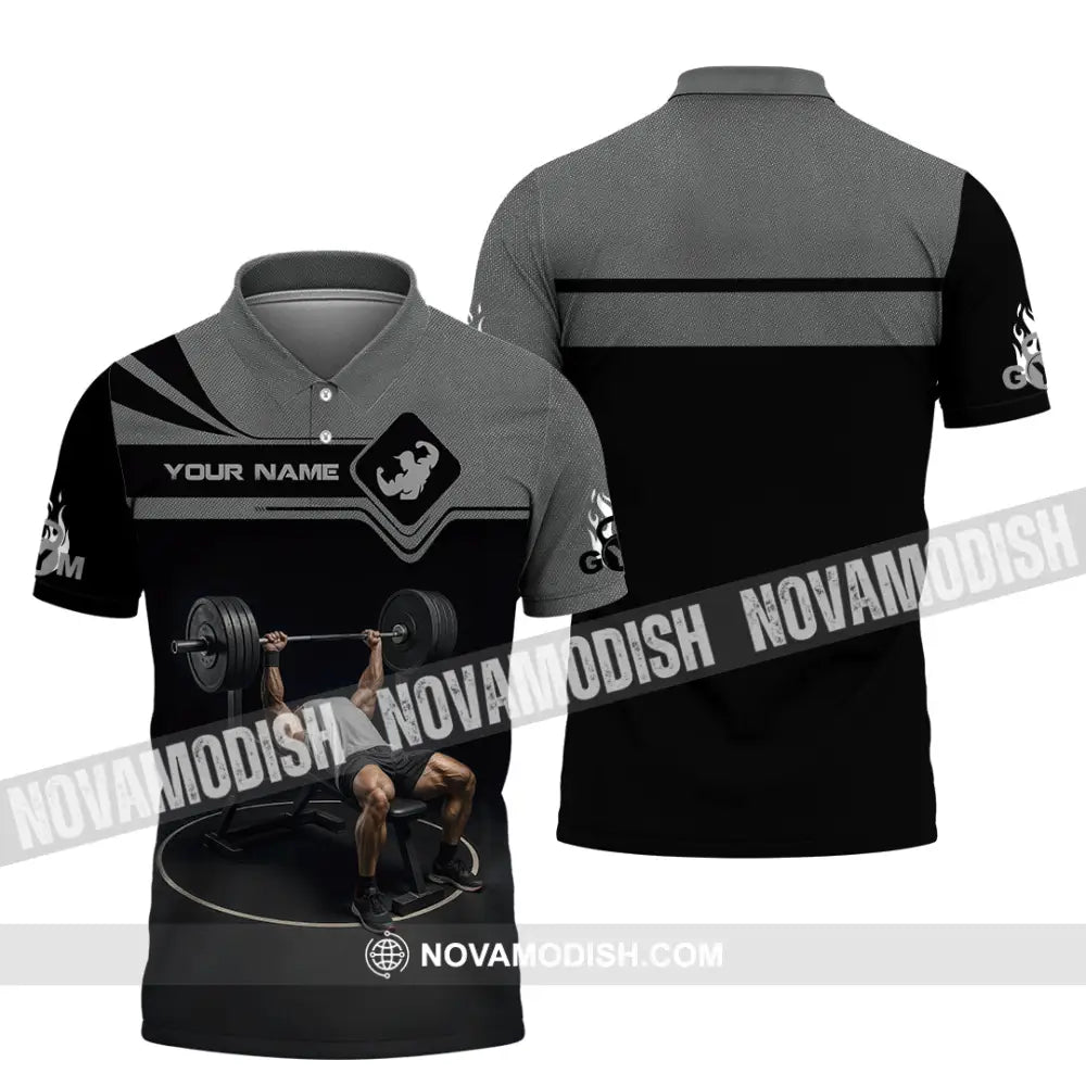 Unisex Shirt - Custom Muscular Man Weightlifting Sports Shirt Polo Shirt / S T-shirt