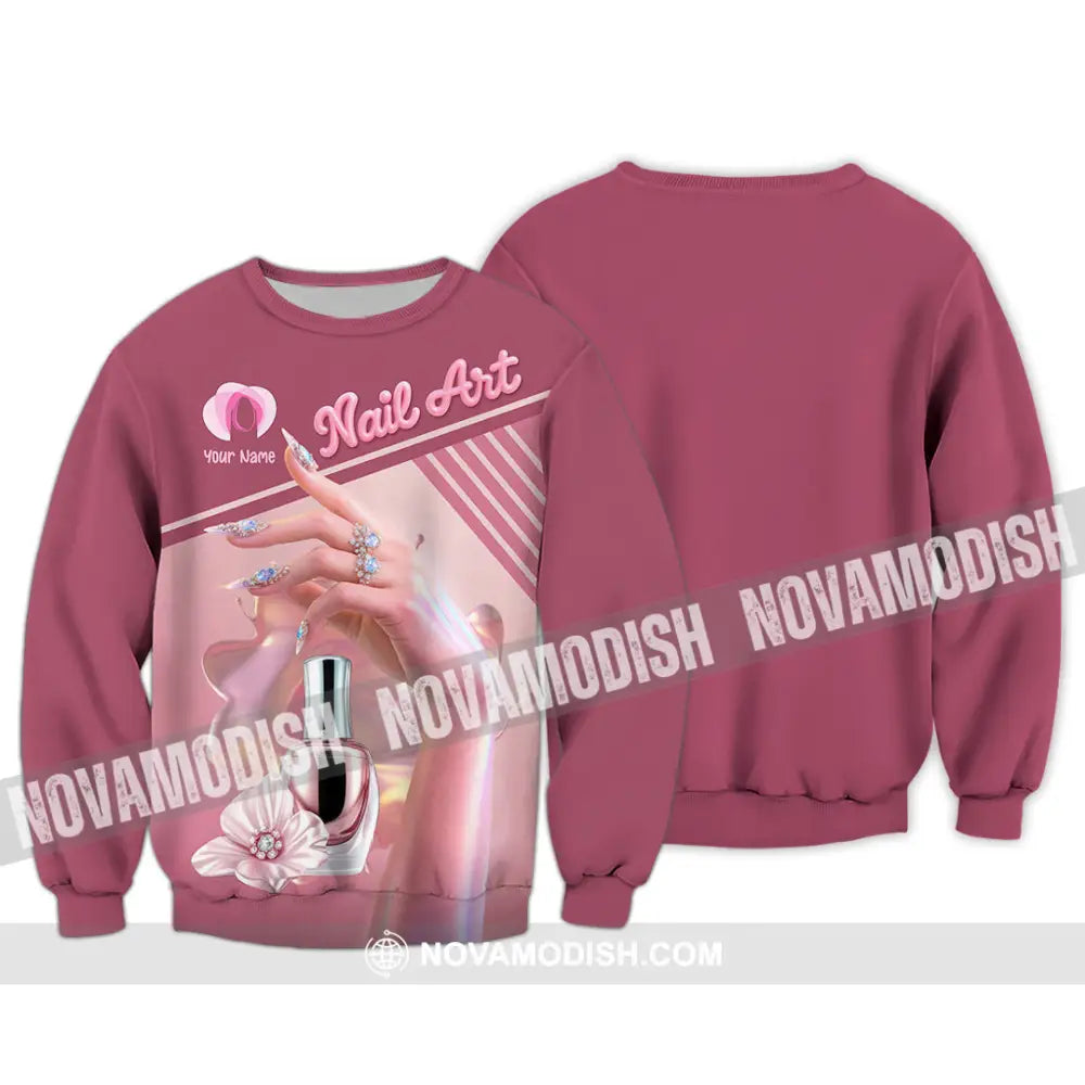 Unisex Shirt - Custom Nails Artist Shirt Long Sleeve / S T-shirt