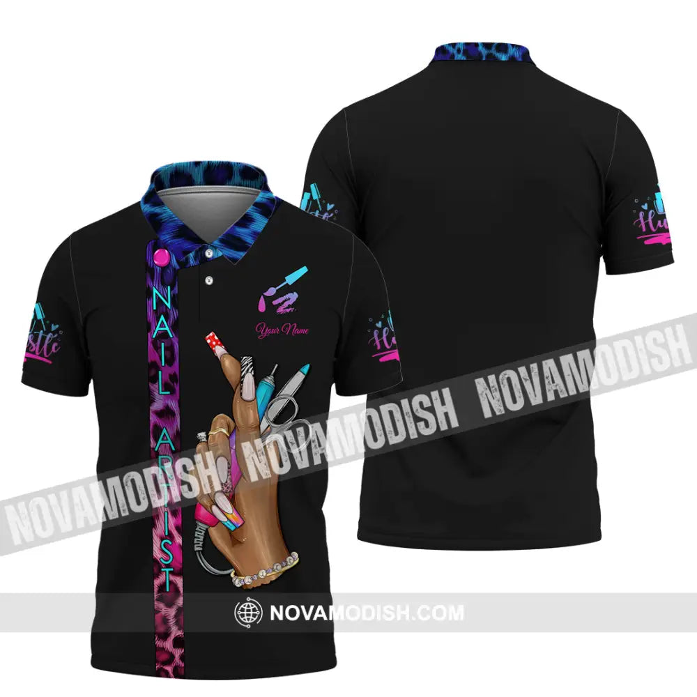 Unisex Shirt - Custom Nails Artist Shirt Polo Shirt / S T-shirt