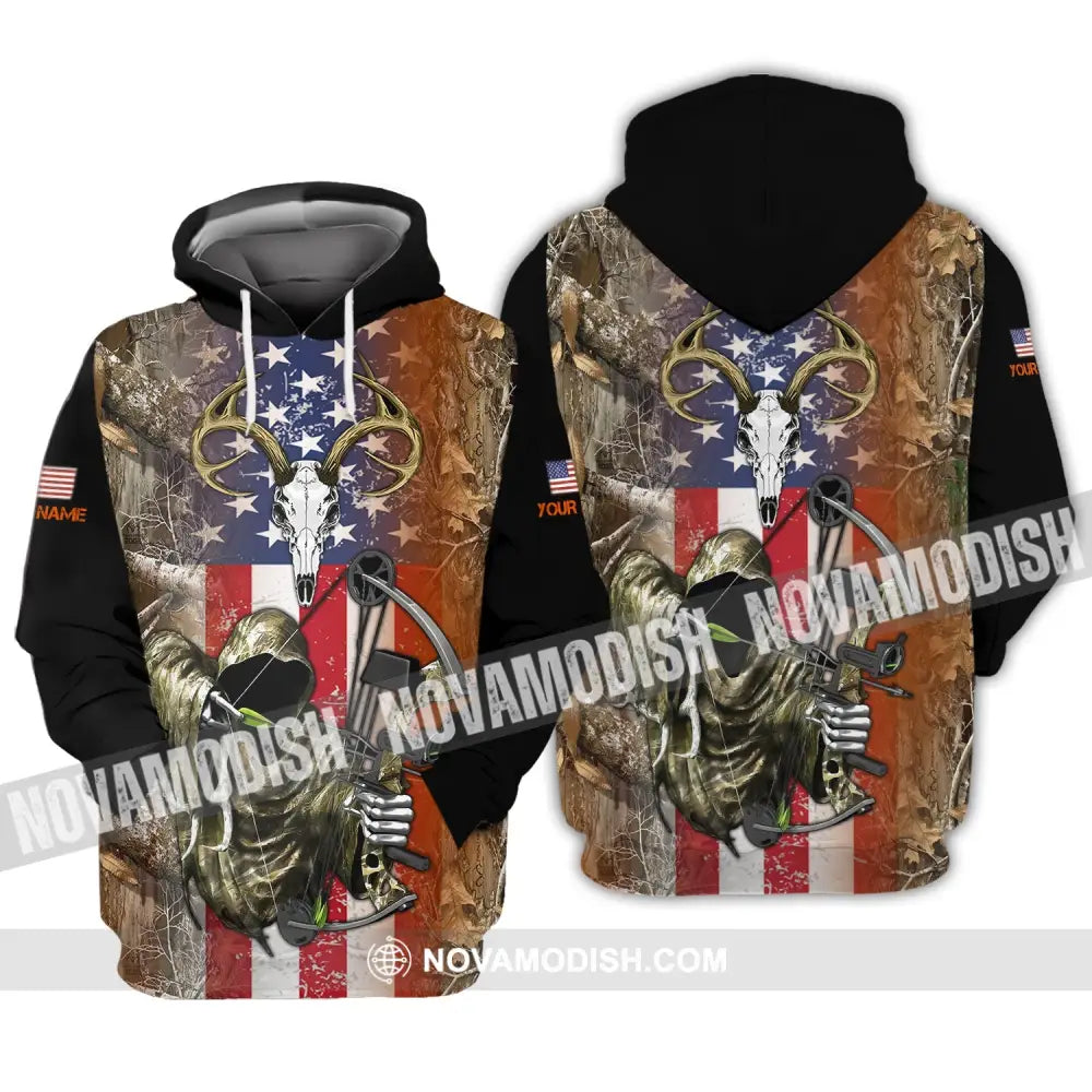 Unisex Shirt - Custom Name 3D Shirt - America Hunter Hoodie / S T-shirt