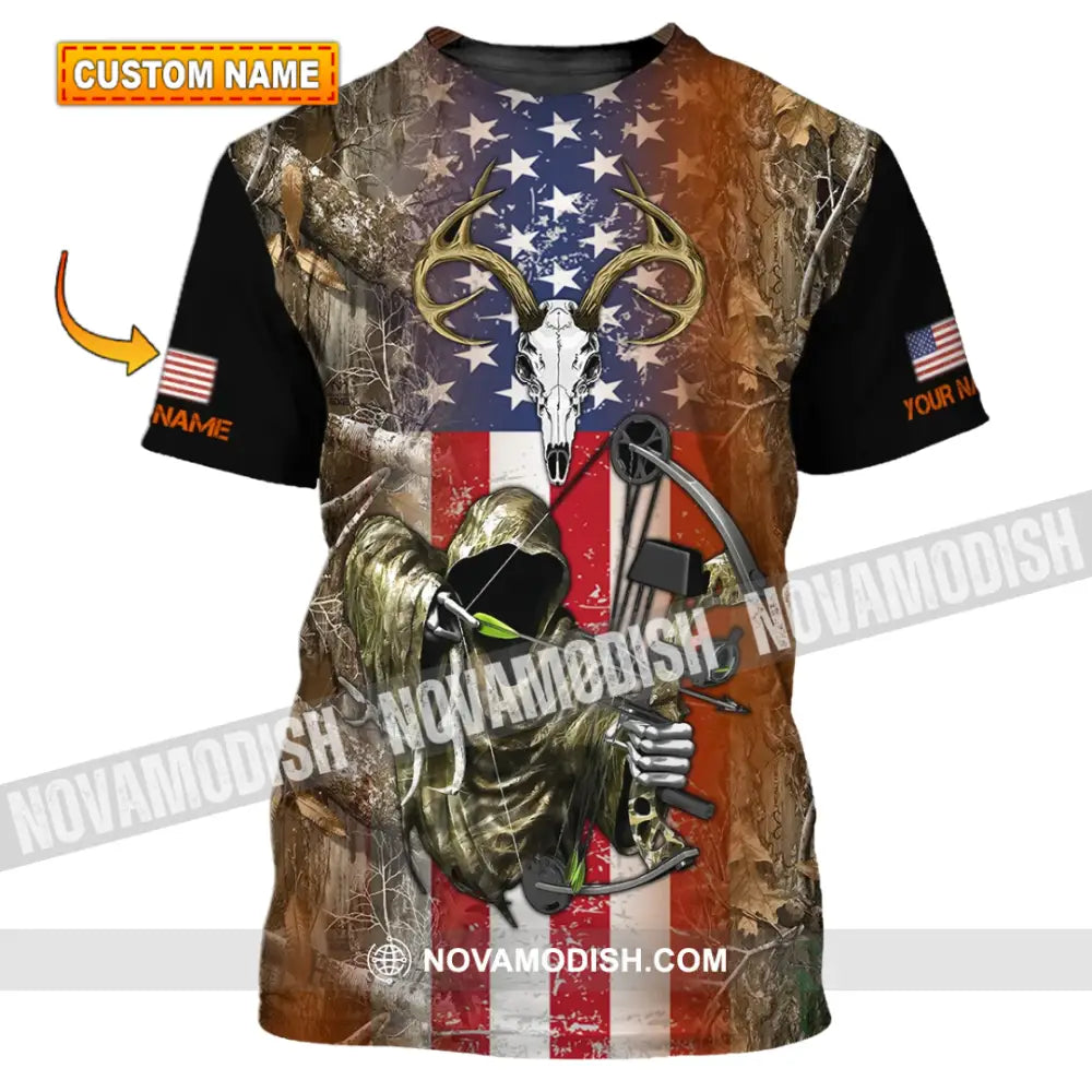 Unisex Shirt - Custom Name 3D Shirt - America Hunter T-shirt