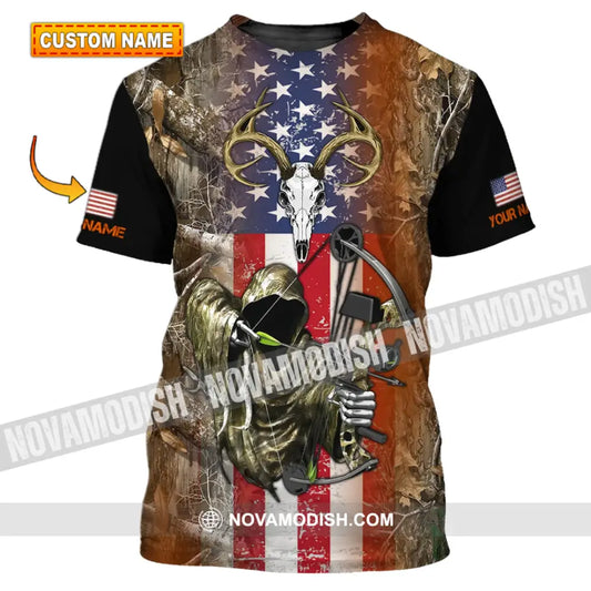 Unisex Shirt - Custom Name 3D Shirt - America Hunter T-shirt