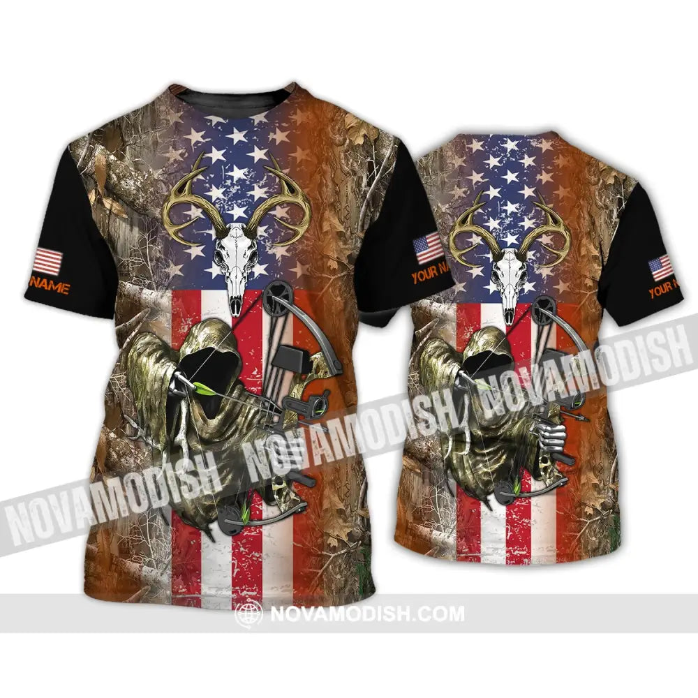Unisex Shirt - Custom Name 3D Shirt - America Hunter T-Shirt / S T-shirt