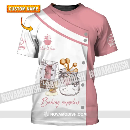 Unisex Shirt - Custom Name 3D Shirt - Baking Supplies T-shirt
