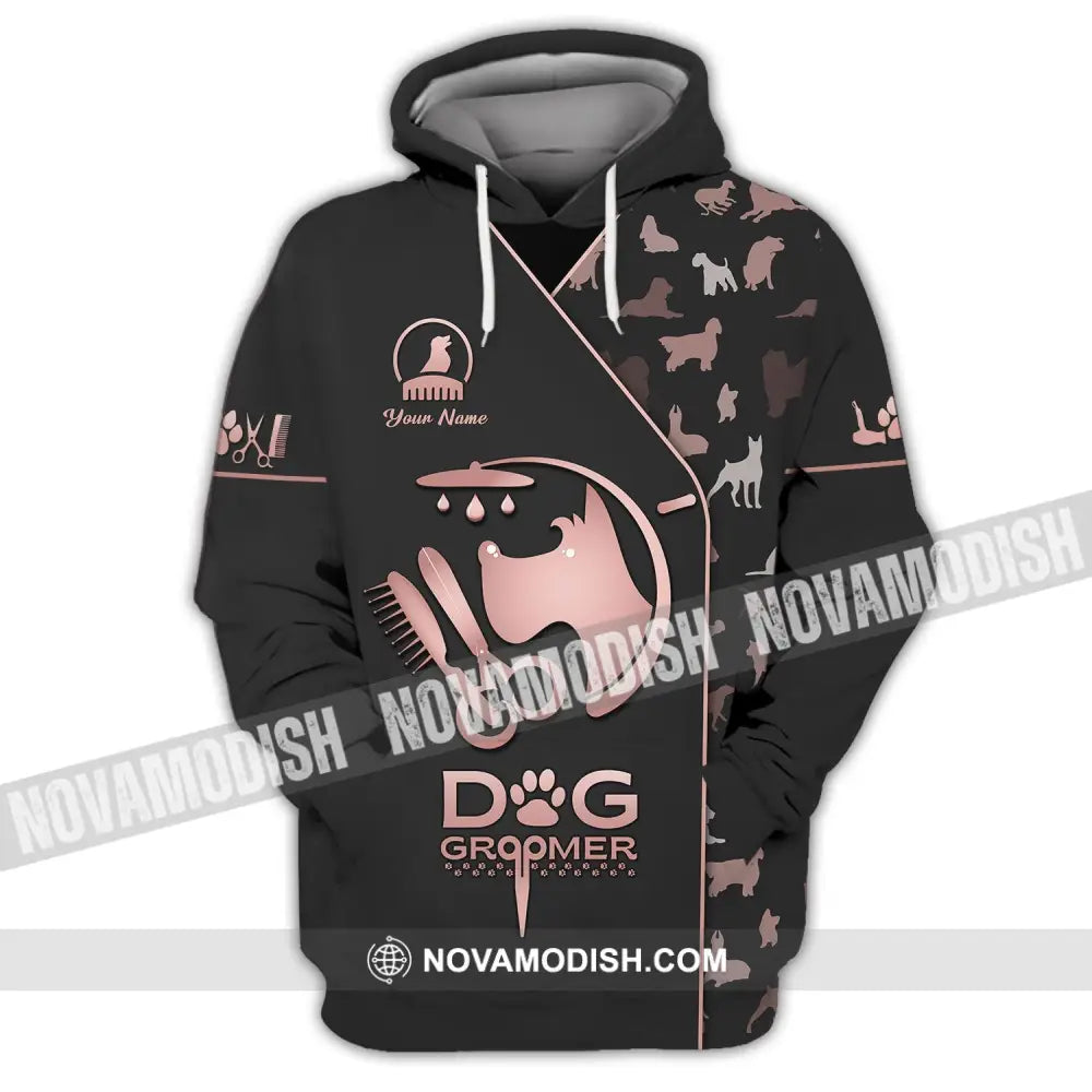 Unisex Shirt - Custom Name 3D Shirt For Groomer - Dog Groomer Hoodie / S T-shirt