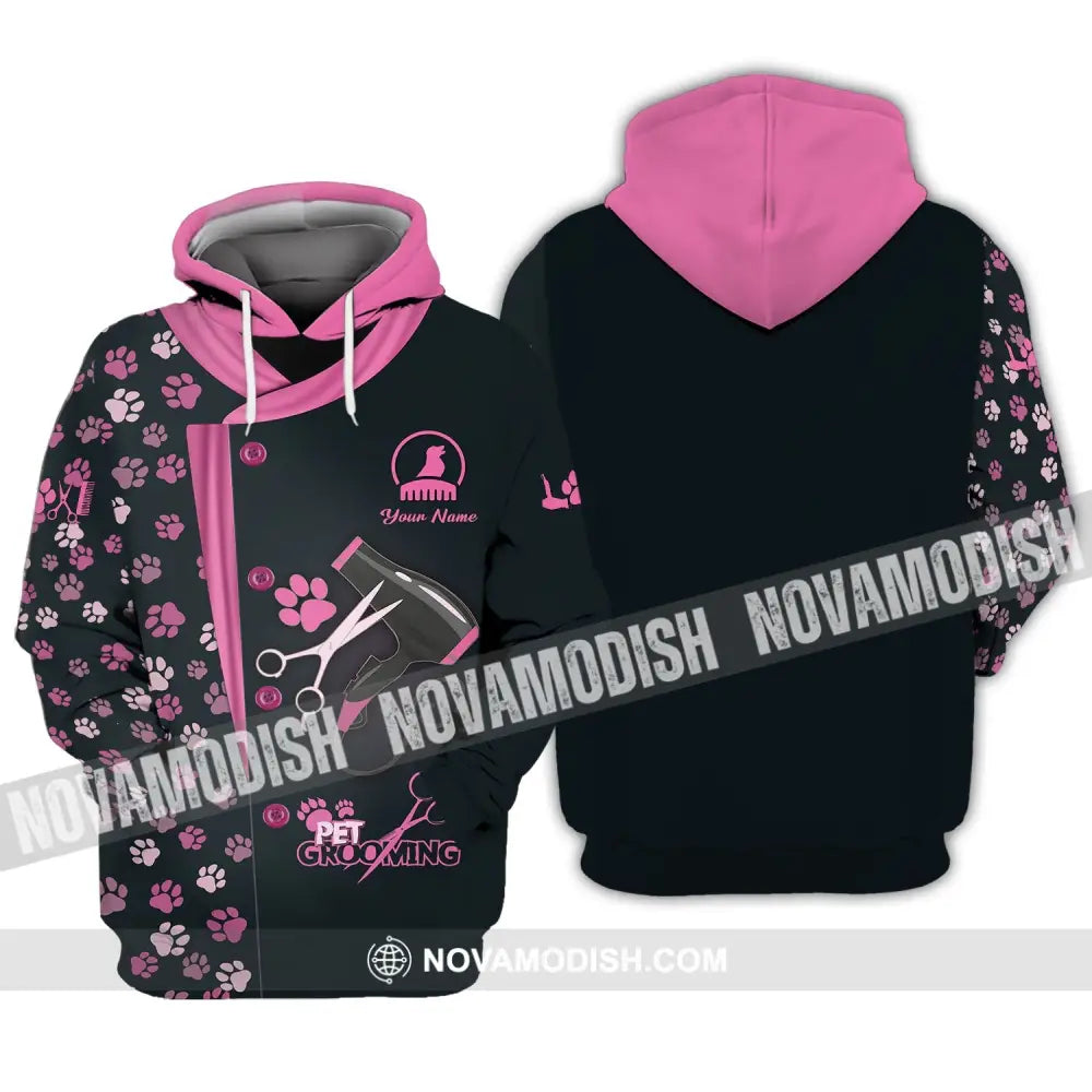 Unisex Shirt - Custom Name 3D Shirt For Groomer - Pet Groomer Hoodie / S T-shirt