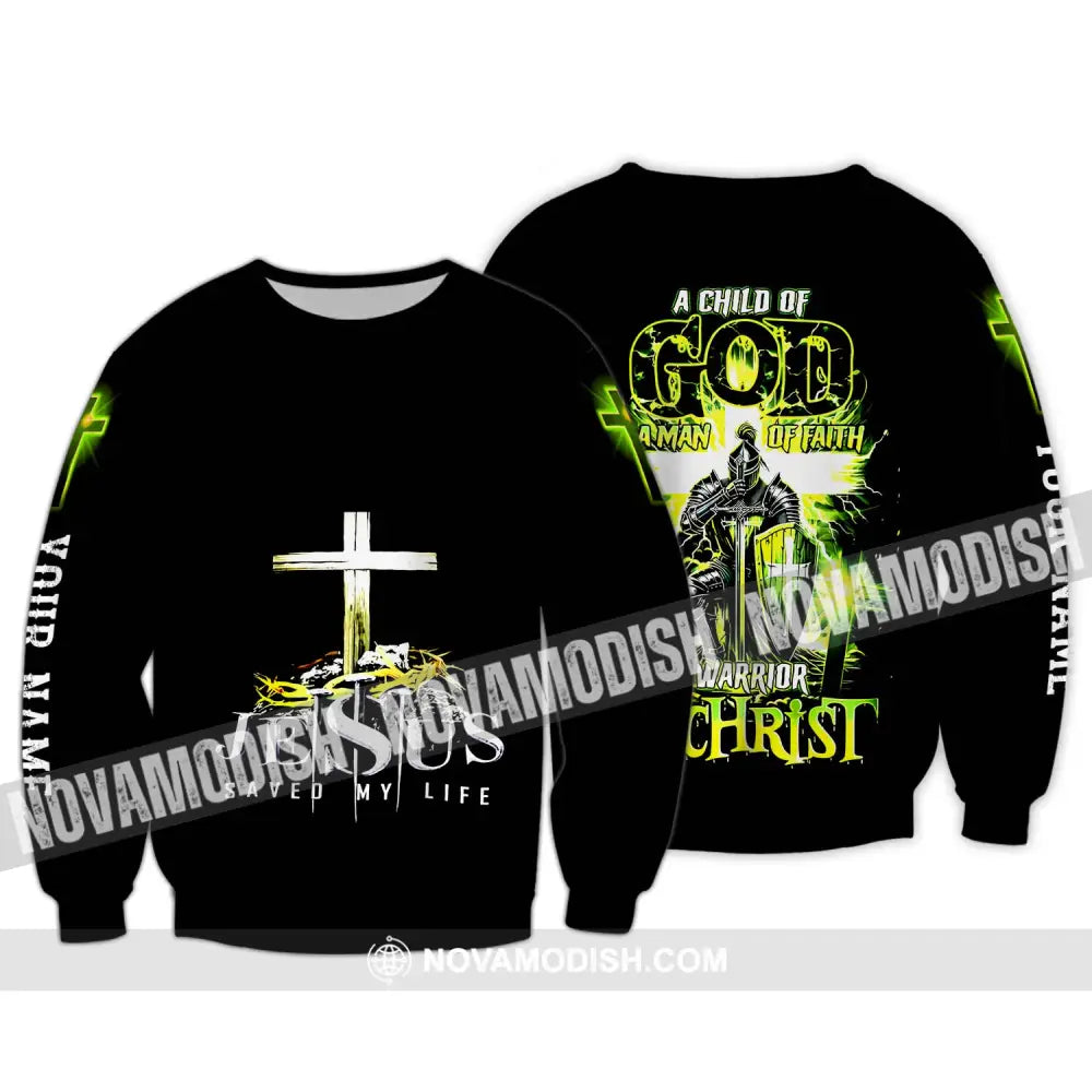 Unisex Shirt - Custom Name A Child Of God Shirt Long Sleeve / S T-shirt