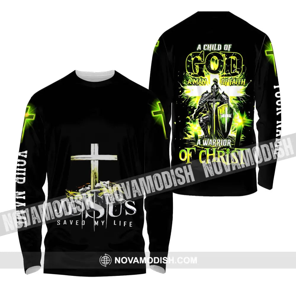 Unisex Shirt - Custom Name A Child Of God Shirt Long Sleeve Shirt / S T-shirt