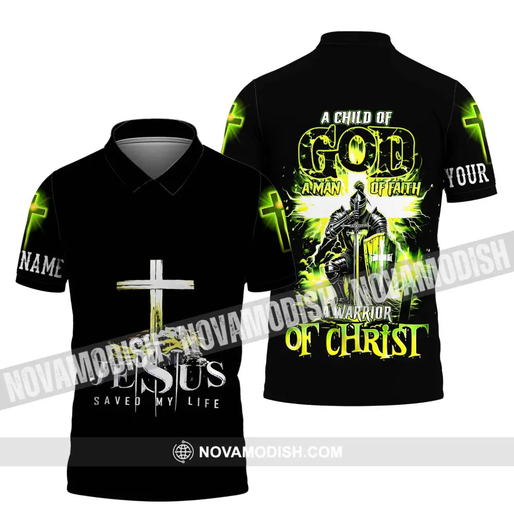 Unisex Shirt - Custom Name A Child Of God Shirt Polo Shirt / S T-shirt