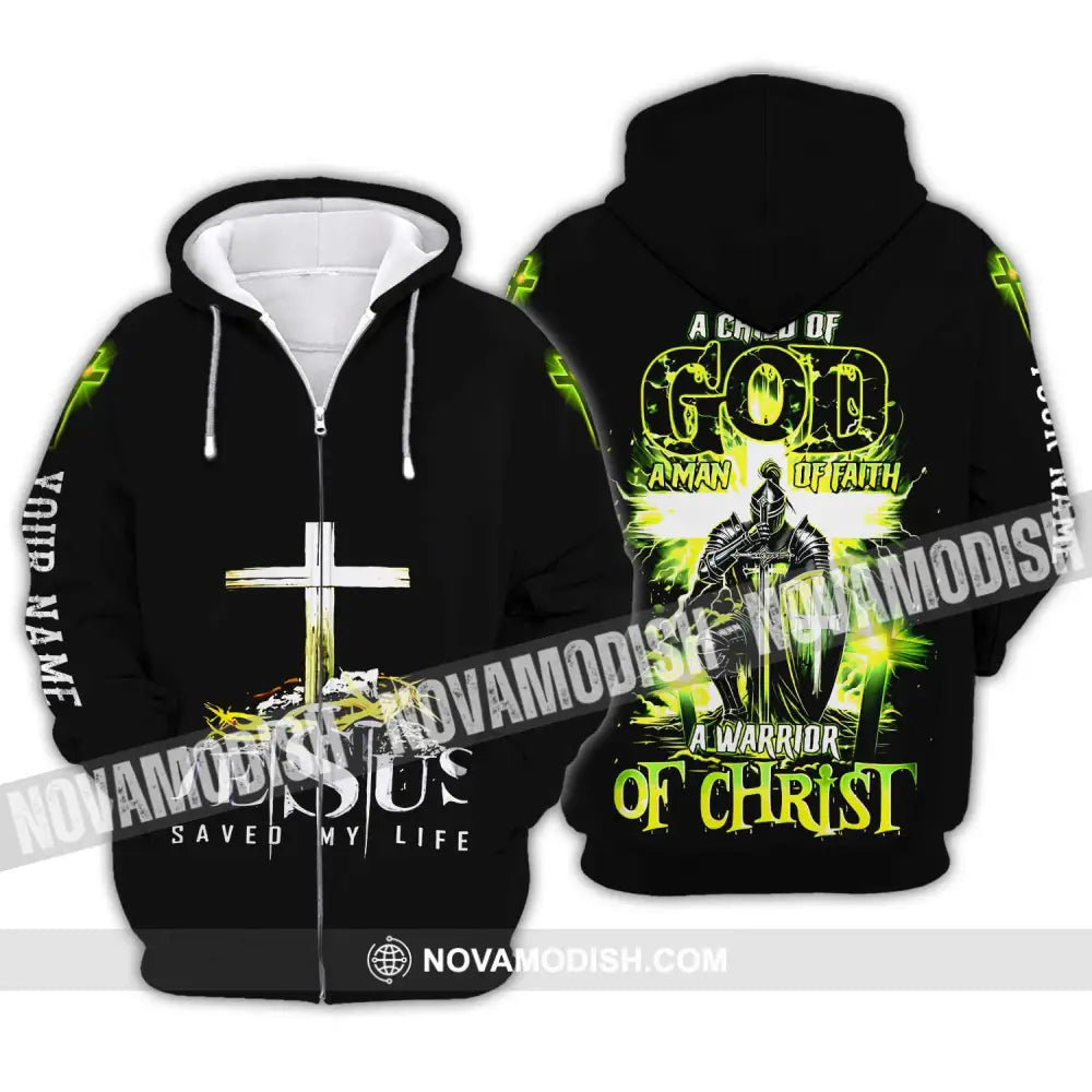 Unisex Shirt - Custom Name A Child Of God Shirt Zipper Hoodie / S T-shirt