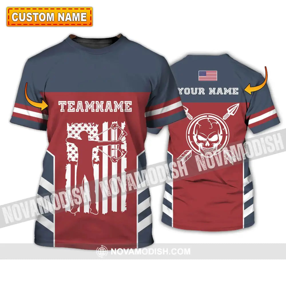 Unisex Shirt - Custom Name America Archery Shirt T-shirt