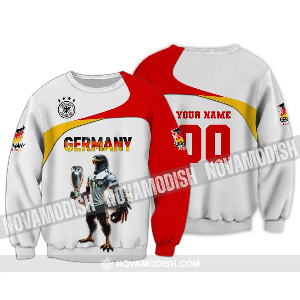 Unisex Shirt Custom Name And Number Germany Euro 2024 Football Polo Long Sleeve / S T-Shirt