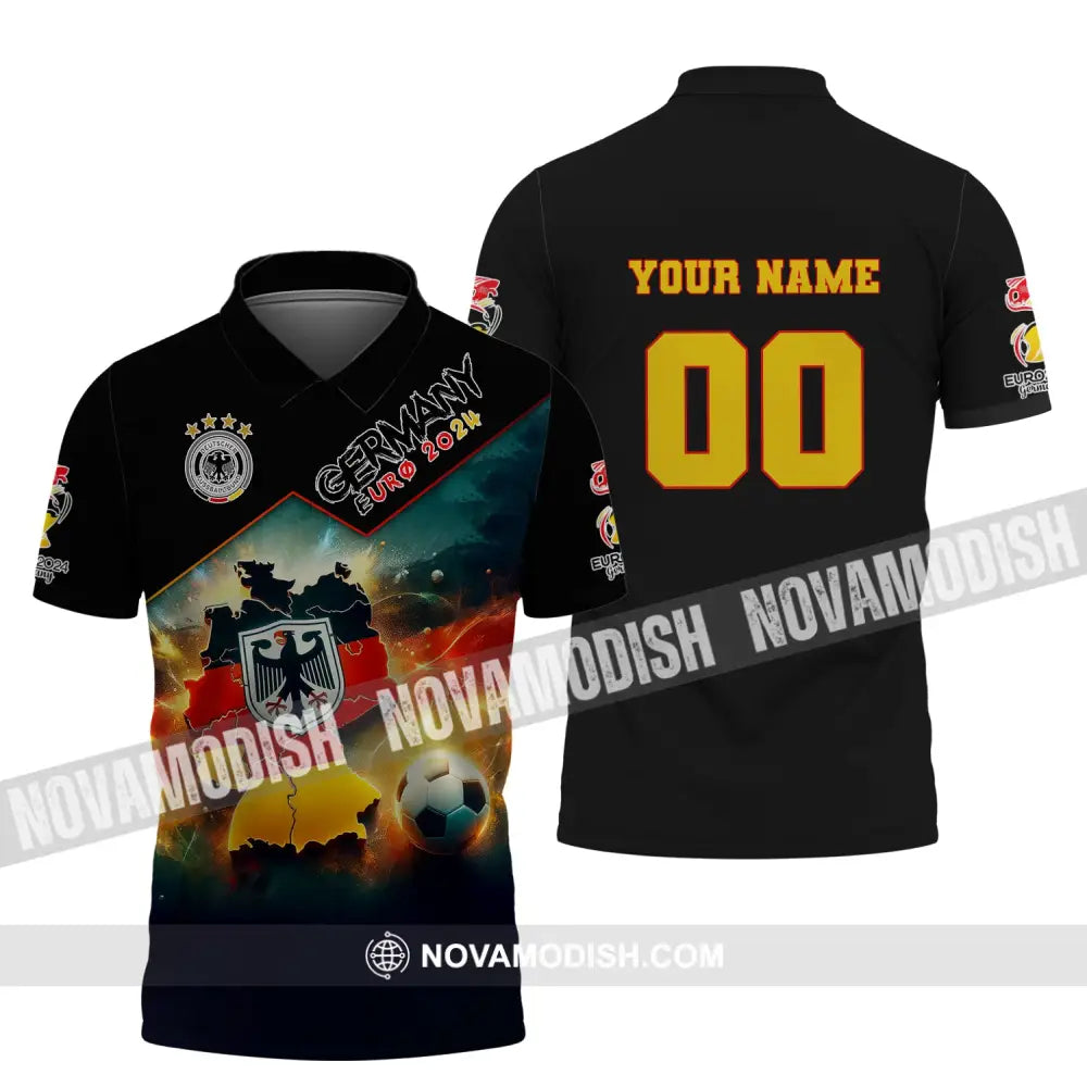 Unisex Shirt Custom Name And Number Germany Football Polo Long Sleeve Euro 2024 / S T-Shirt