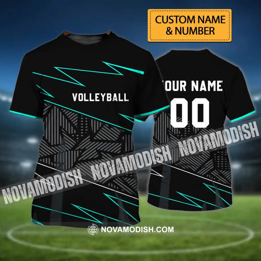 Unisex Shirt - Custom Name and Number T-Shirt - Personalized Volleyball Shirt - Volleyball Clothing T-shirt