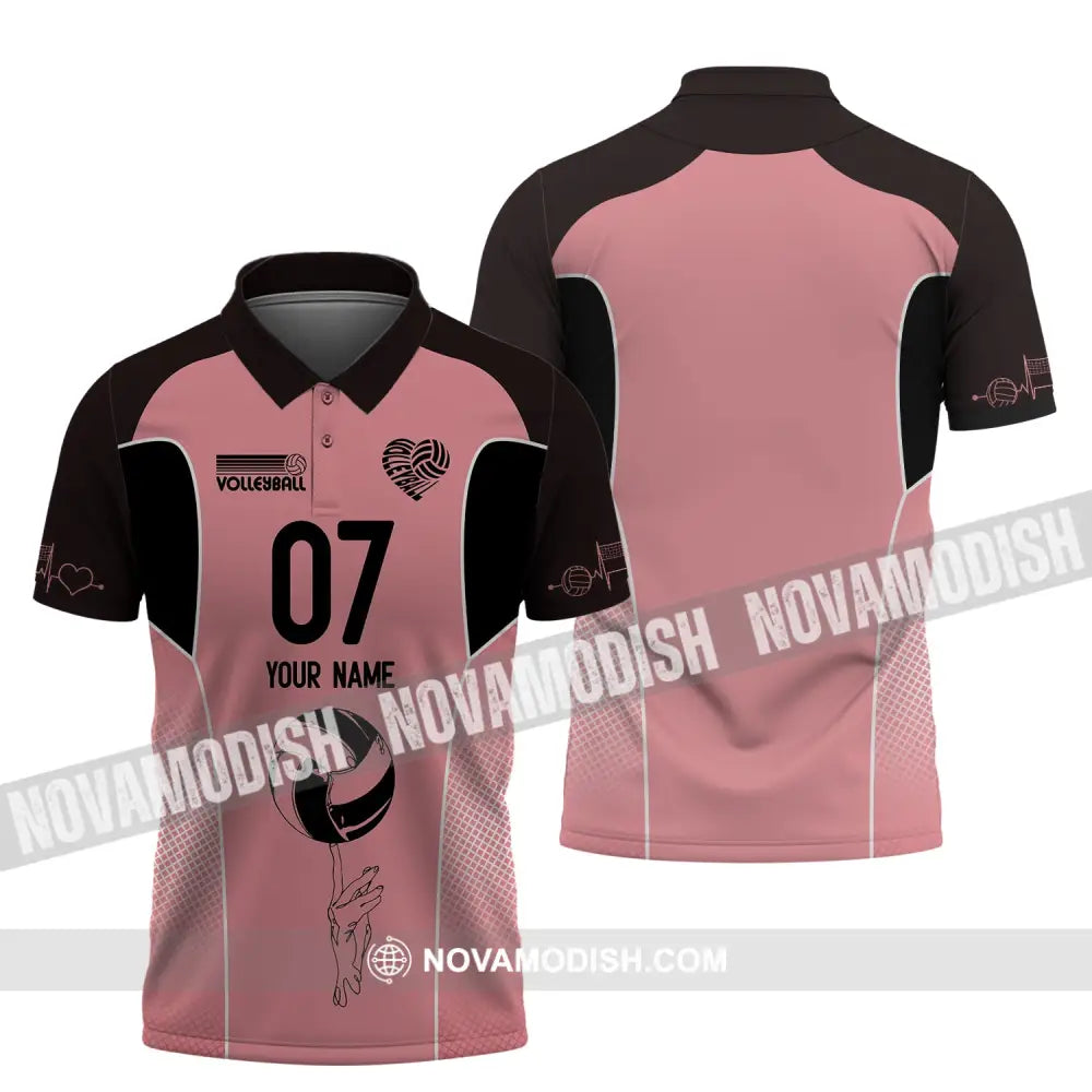 Unisex Shirt Custom Name And Number Volleyball Hoodie Team T-Shirt Gift For Players Polo / S