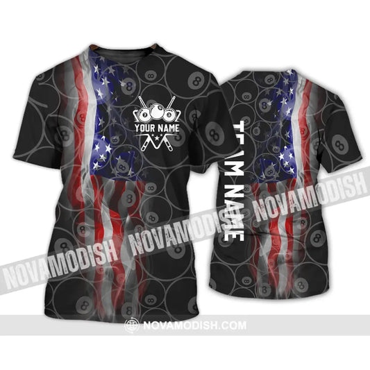 Unisex Shirt - Custom Name And Team Name Shirt - American Billiard Lover T-Shirt / S T-shirt