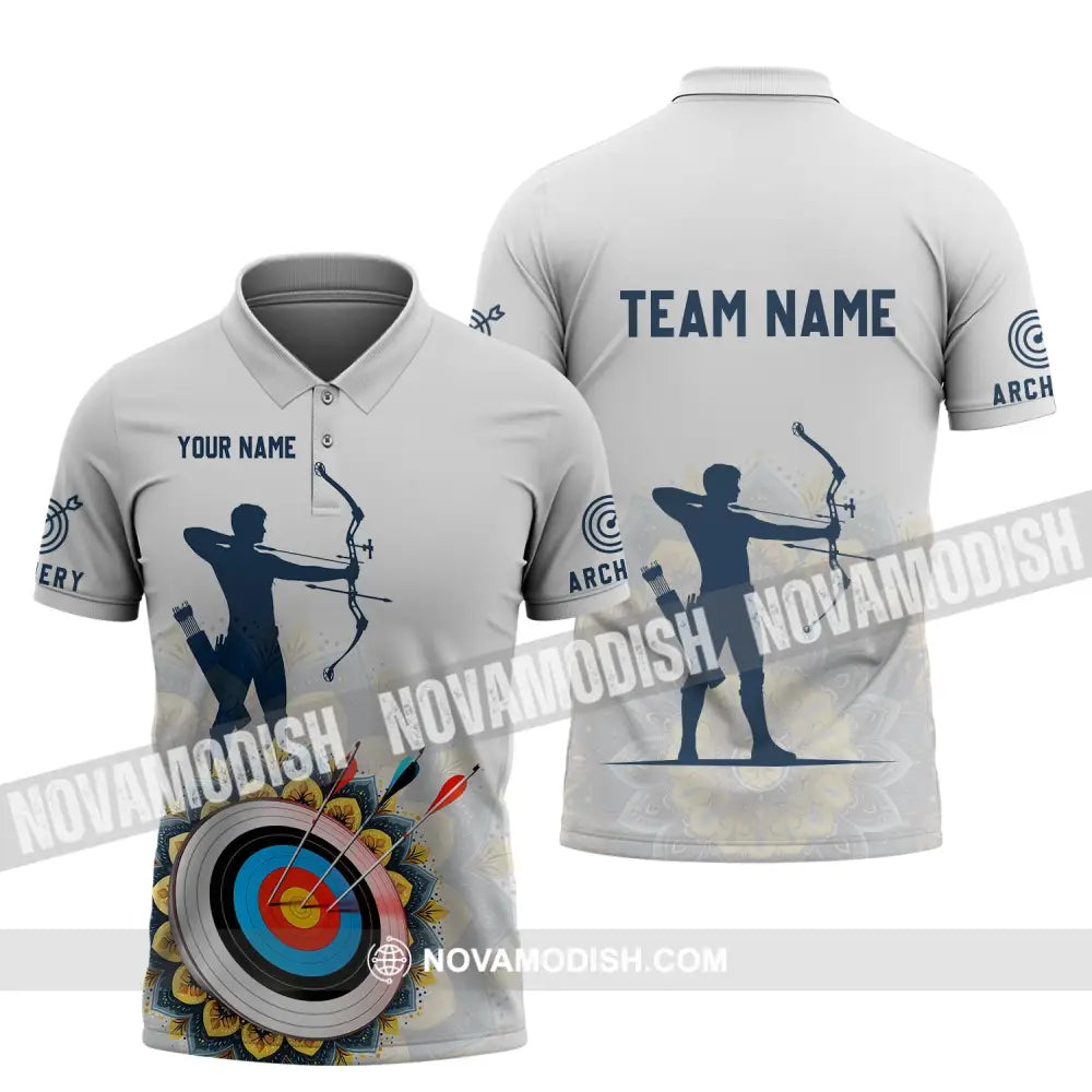 Unisex Shirt - Custom Name And Team Name Shirt - Archery Lover Shirt Polo Shirt / S T-shirt
