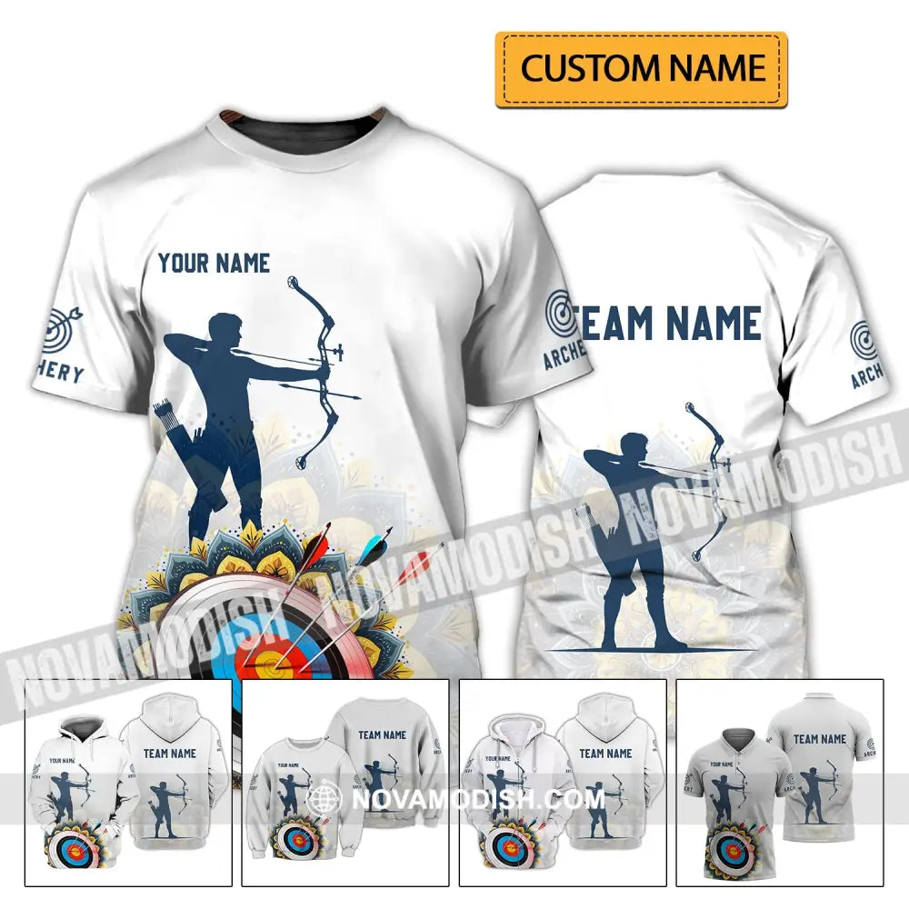 Unisex Shirt - Custom Name And Team Name Shirt - Archery Lover Shirt T-shirt