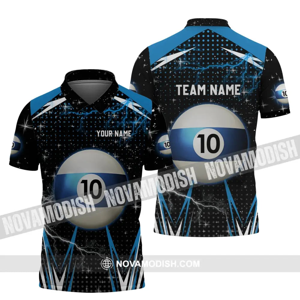 Unisex Shirt - Custom Name And Team Name Shirt - Billiard Ball Number 10 Polo Shirt / S T-shirt