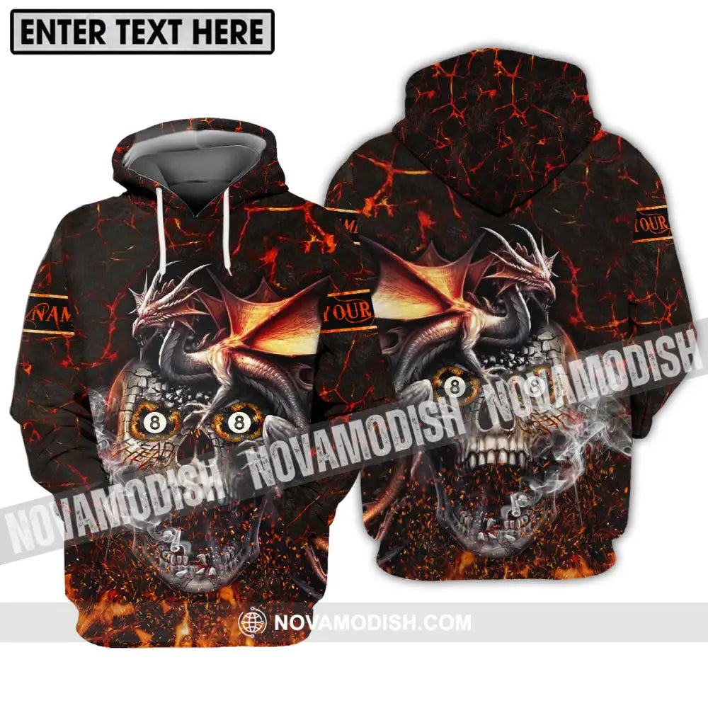 Unisex Shirt - Custom Name And Team Name Billiard Shirt Billiard Fly Dragon Hoodie / S T-shirt