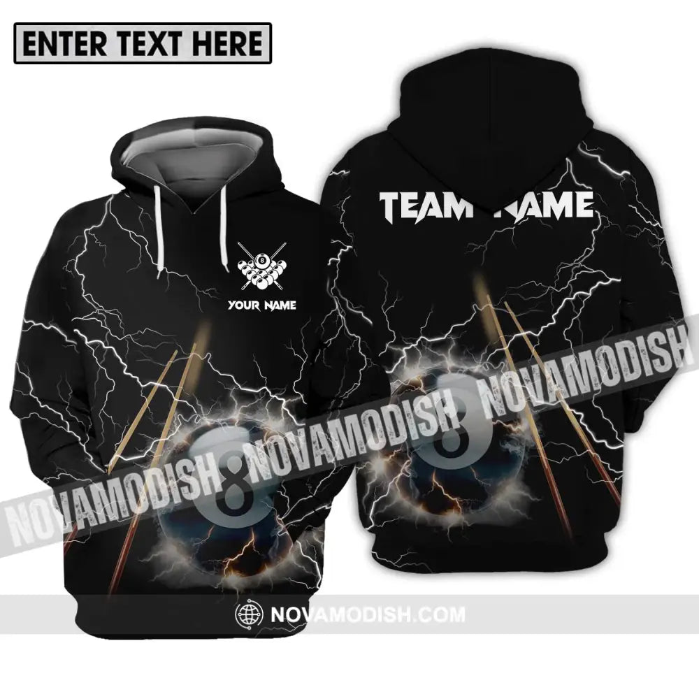 Unisex Shirt - Custom Name And Team Name Shirt Billiard Hoodie / S T-shirt