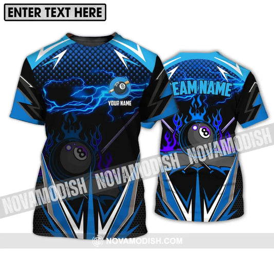 Unisex Shirt - Custom Name And Team Name Billiard Lover Shirt Billiard Blue T-Shirt / S T-shirt