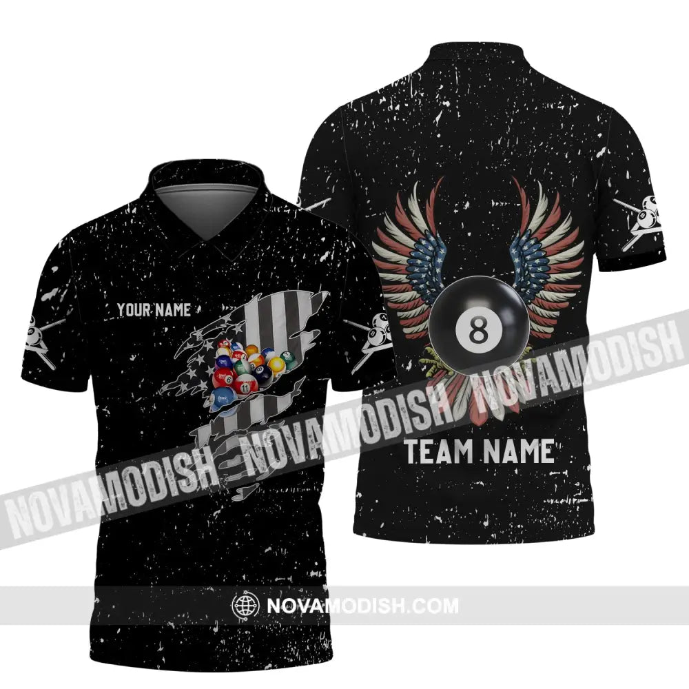 Unisex Shirt - Custom Name And Team Name Shirt - Billiard Lover Polo Shirt / S T-shirt