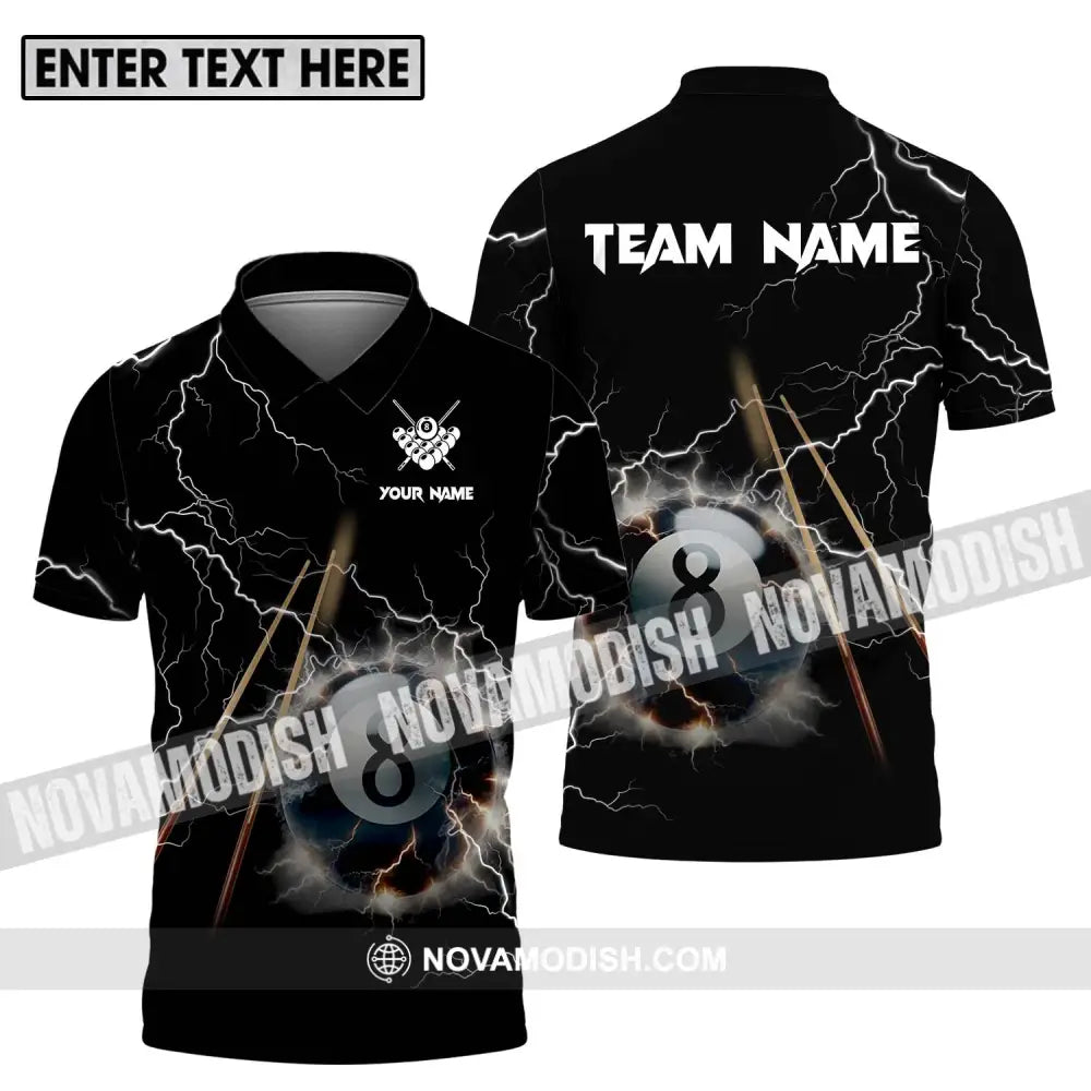 Unisex Shirt - Custom Name And Team Name Shirt Billiard Polo Shirt / S T-shirt